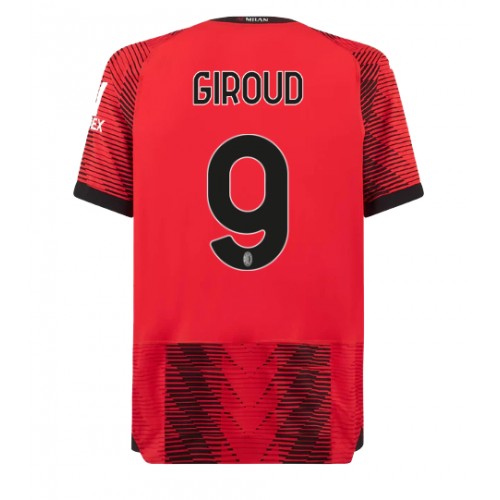 Fotbalové Dres AC Milan Olivier Giroud #9 Domácí 2023-24 Krátký Rukáv